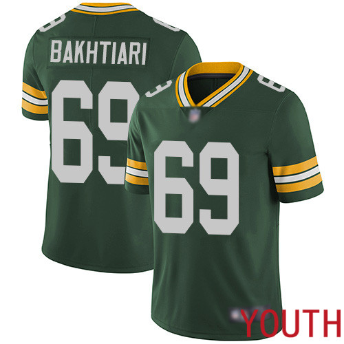 Green Bay Packers Limited Green Youth #69 Bakhtiari David Home Jersey Nike NFL Vapor Untouchable